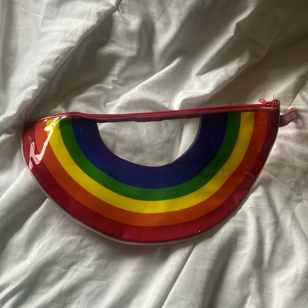 Large rainbow PRIDE clutch purse 🌈